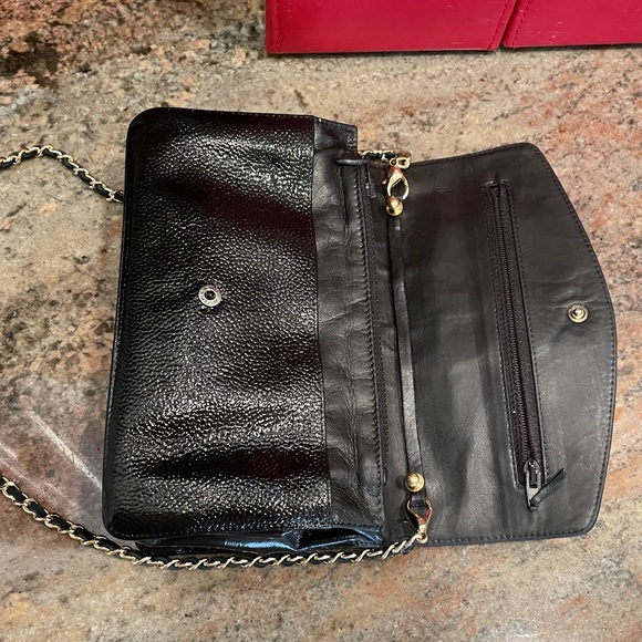 ❤️TRADED❤️ CHANEL Timeless Clutch WOC Black gloss strassed cc gold hardware - Picture 8 of 15